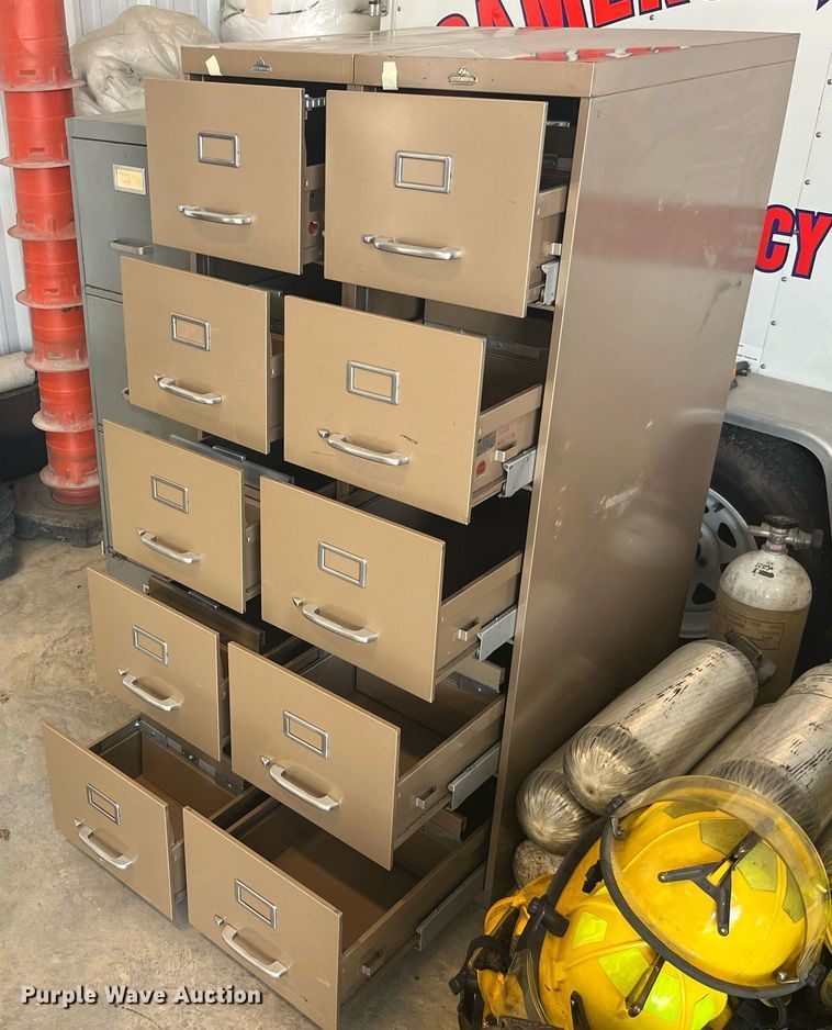 image for item MG9478 (3) metal file cabinets