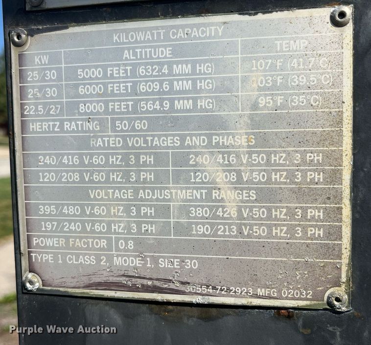 image for item MG9479 1986 John R Hollingsworth Co. MEP-005A  generator