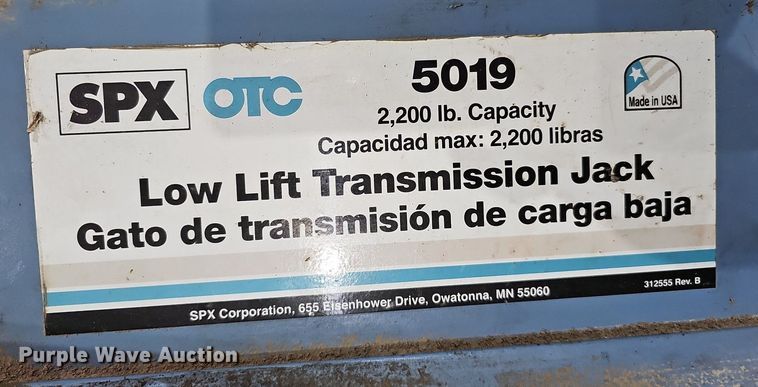 image for item MH9312 SPX OTC 5019  transmission jack