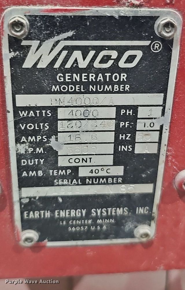 image for item MH9331 Winco PM4000/A  generator