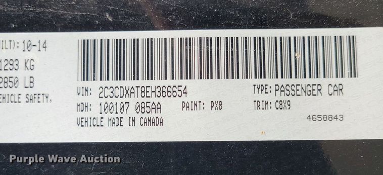 image for item MJ9338 2014 Dodge Charger Police