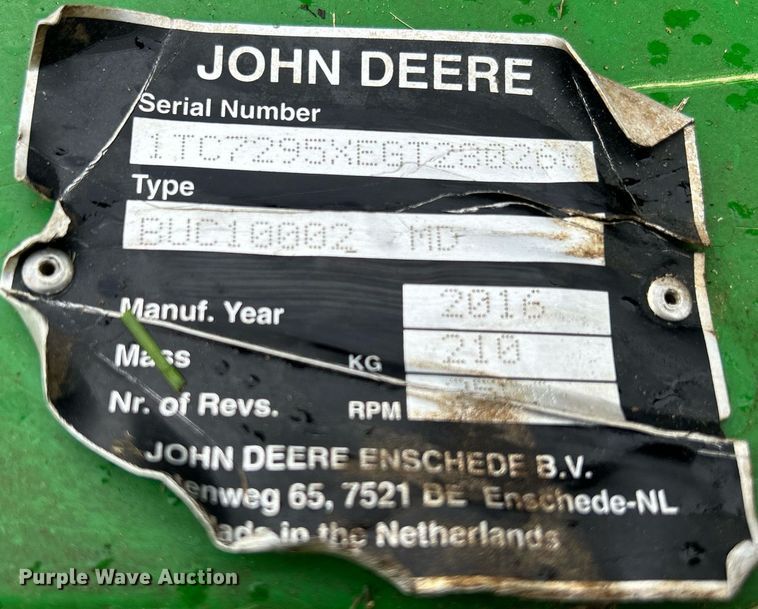 image for item MO9043 2016 John Deere 1580  lawn mower