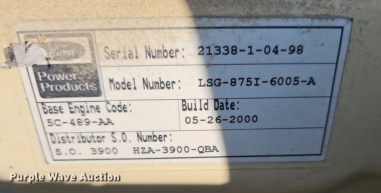 image for item MP9403 2000 Kohler 100RZ  generator