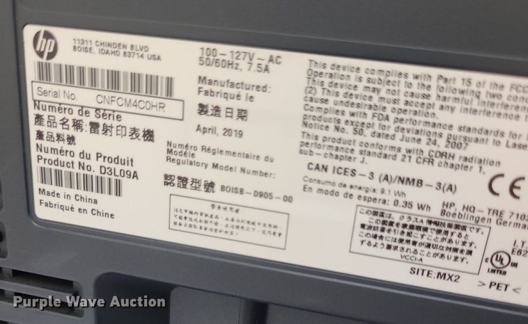 image for item MP9405 HP M750 Color LaserJet  printer and copier