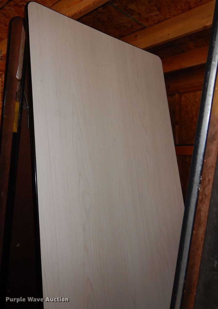 image for item MP9448 (3) 12' folding lunchroom tables