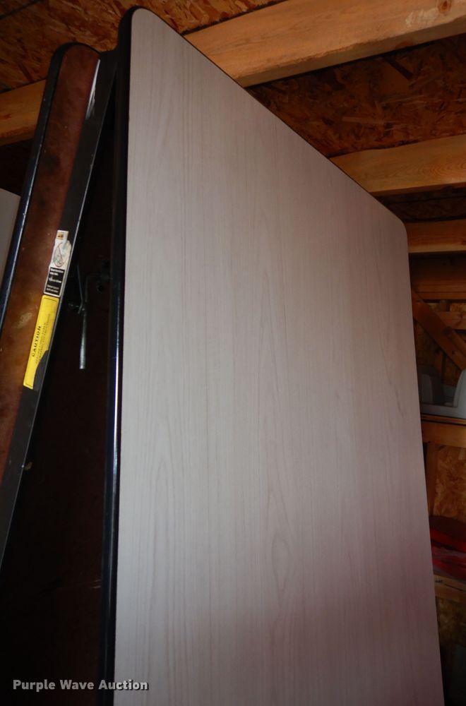 image for item MP9448 (3) 12' folding lunchroom tables