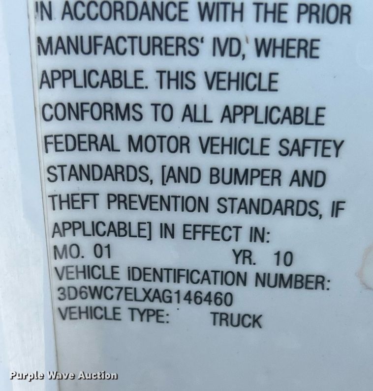 image for item NA9187 2010 Dodge Ram 5500HD  dump flatbed truck