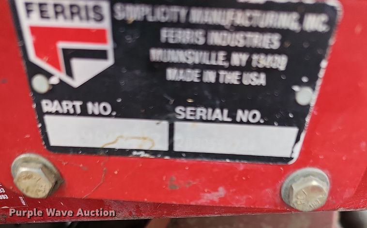 image for item NJ9800 2008 Ferris IS5100Z  ZTR lawn mower