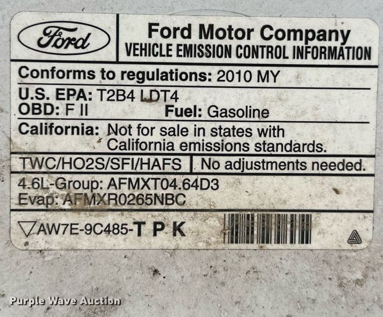 image for item NQ9305 2010 Ford F150  SuperCrew pickup truck