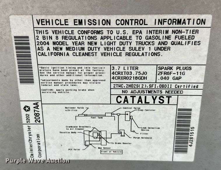 image for item NQ9309 2004 Dodge Ram 1500  Quad Cab pickup truck