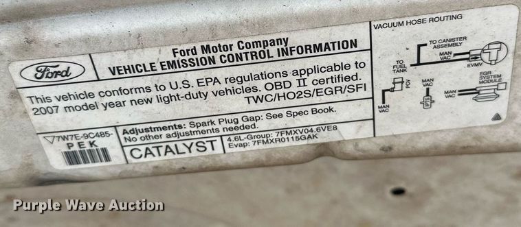 image for item NQ9312 2007 Ford Crown Victoria Police Interceptor