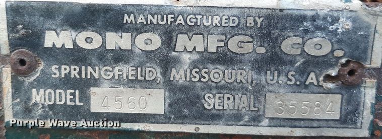 image for item NV9272 Mono Mfg. 4560  rotary mower