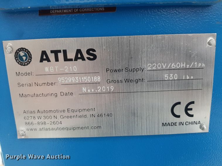 image for item NV9293 2019 Atlas Equipment WBT-210 tire balancer