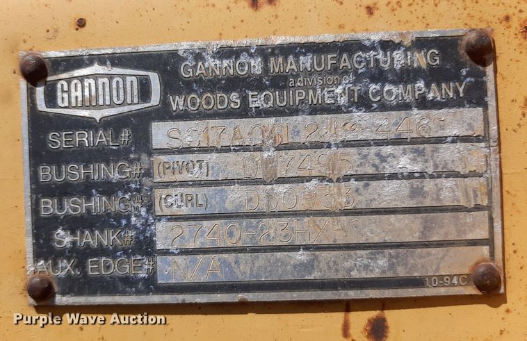 image for item NV9304 Gannon  excavator bucket