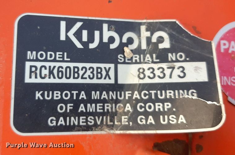 image for item NV9309 Kubota RCK60B23BX  deck mower