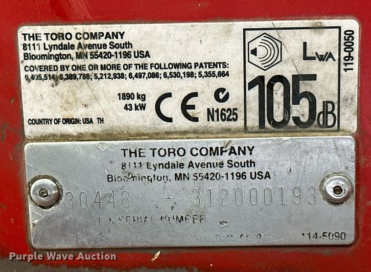 image for item NX9706 2012 Toro  lawn mower