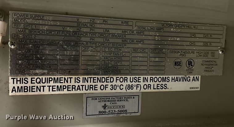 image for item NX9718 Victory PT-119-S  refrigerated prep station