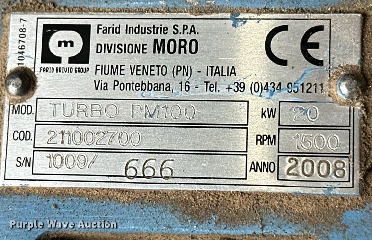 image for item NX9738 Farid Turbo PM100  vacuum pump