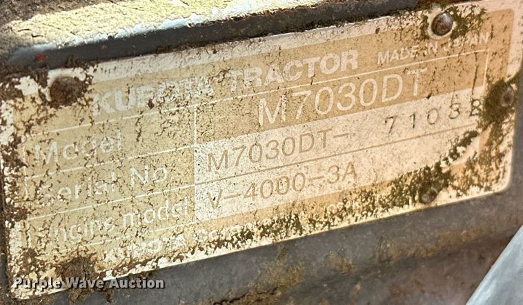 image for item OC9218 1985 Kubota M7030SU  tractor