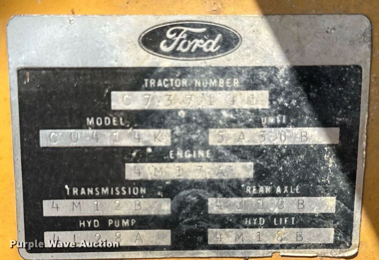 image for item OC9221 1985  Ford 340B  tractor