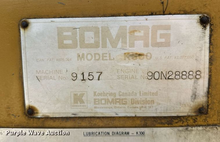 image for item OG9167 Bomag K300 landfill compactor