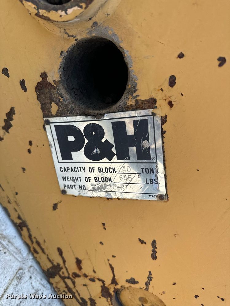 image for item OG9197 P&H  crane block