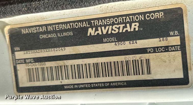 image for item OG9226 1999 International 4900  dump truck