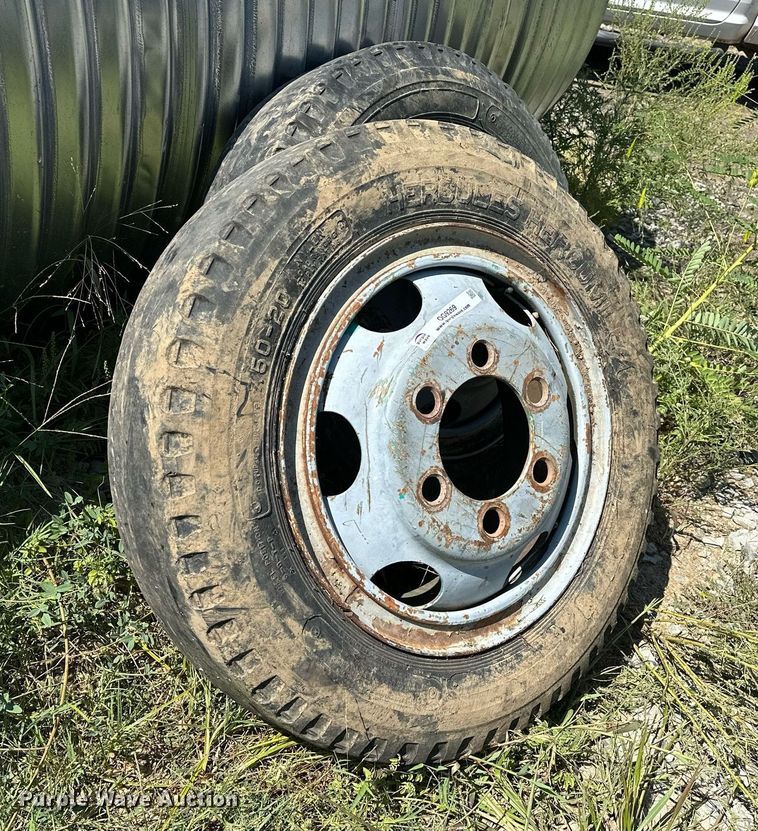image for item OG9269 (2) Hercules Hercumile 7.50-20 tires and wheels