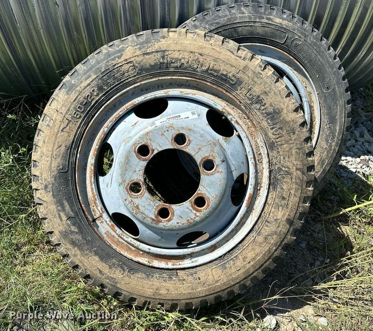image for item OG9269 (2) Hercules Hercumile 7.50-20 tires and wheels