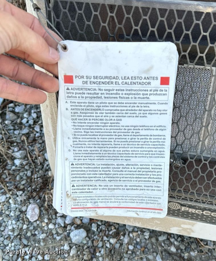 image for item OG9277 (2) Procom MG1TIR heaters