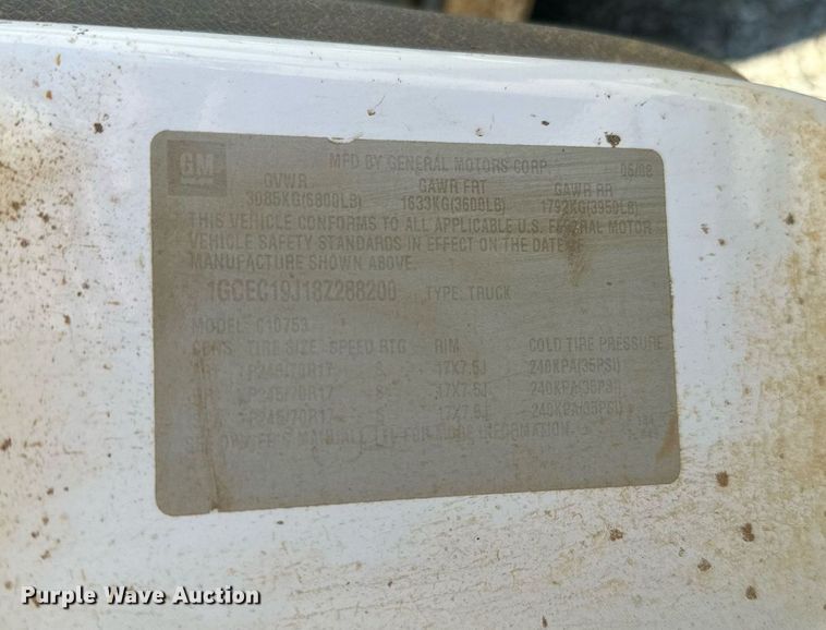 image for item OG9280 2008 Chevrolet Silverado 1500  Ext. Cab pickup truck