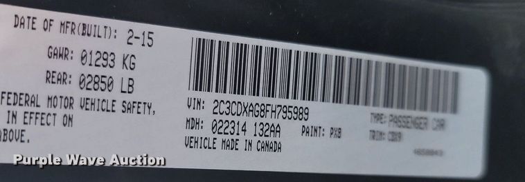 image for item OG9349 2015 Dodge Charger Police