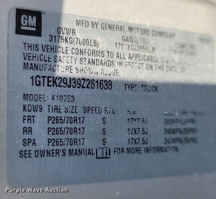 image for item OG9351 2009 GMC Sierra 1500  Ext. Cab pickup truck