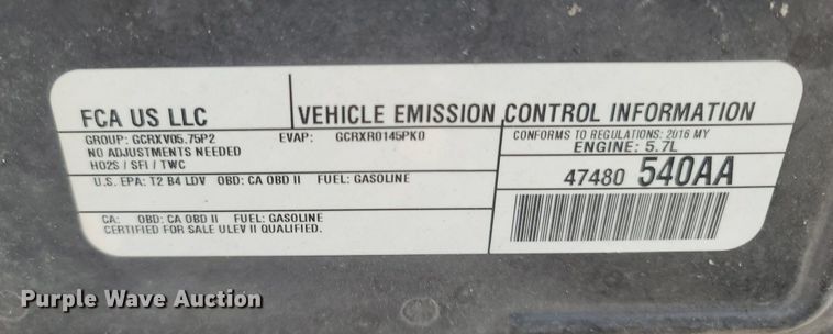 image for item OG9352 2016 Dodge Charger Police