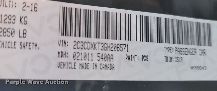 image for item OG9352 2016 Dodge Charger Police