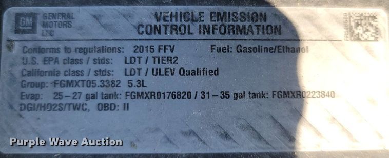 image for item OG9357 2015 Chevrolet Tahoe Police  SUV