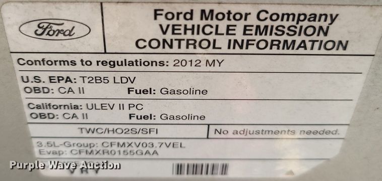 image for item OG9359 2012 Ford Fusion