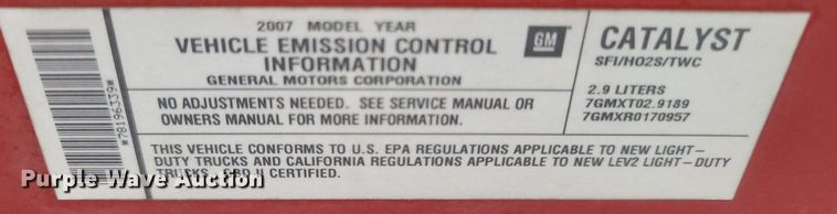 image for item OG9364 2007 Chevrolet Colorado  Ext. Cab pickup truck