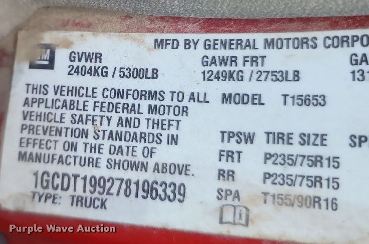 image for item OG9364 2007 Chevrolet Colorado  Ext. Cab pickup truck