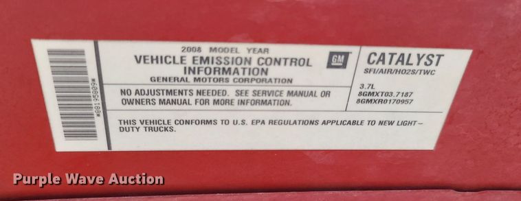 image for item OG9365 2008 Chevrolet Colorado  Ext. Cab pickup truck