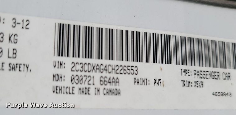 image for item OG9370 2012 Dodge Charger Police