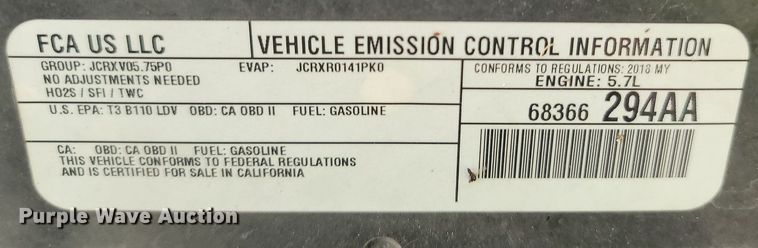 image for item OG9372 2017 Dodge Charger Police