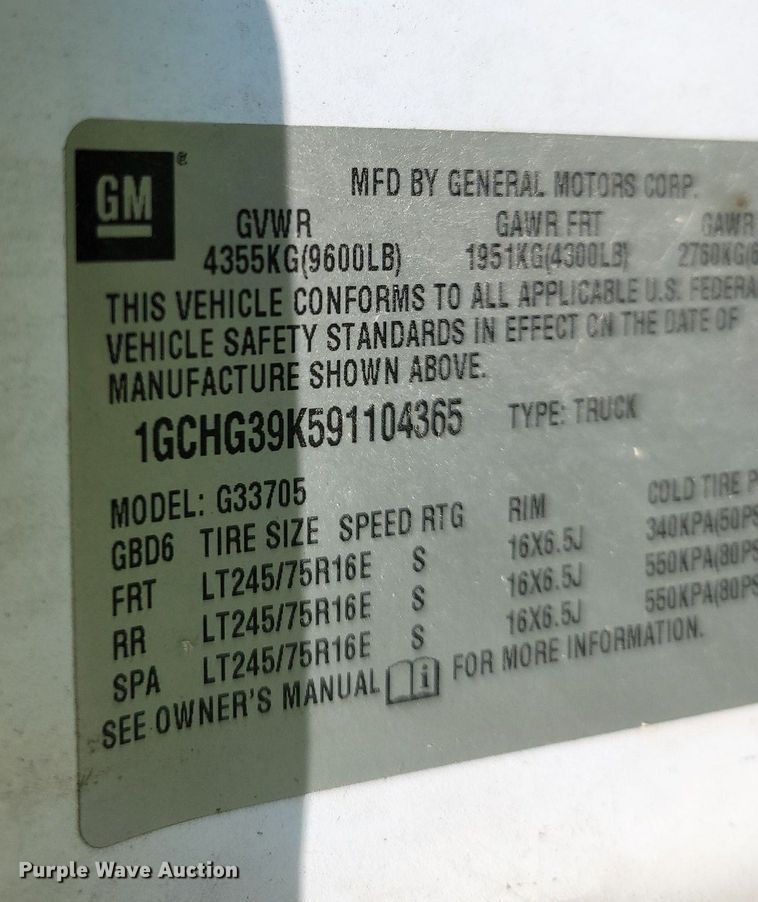 image for item OG9374 2009 Chevrolet Express 3500  van