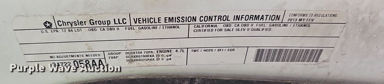 image for item OG9393 2013 Dodge Ram 1500  Crew Cab pickup truck