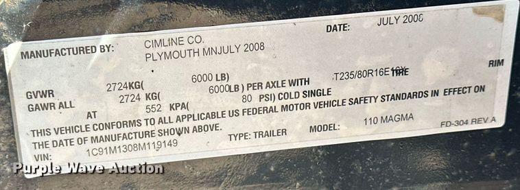 image for item DJ6192 2008 Cimline Magma 110  melter applicator