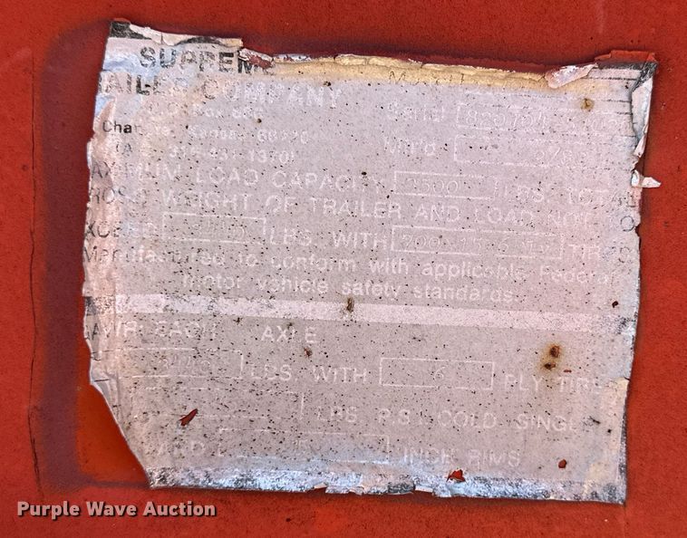 image for item DJ6194 1982 Supreme  utility trailer with scaffolding