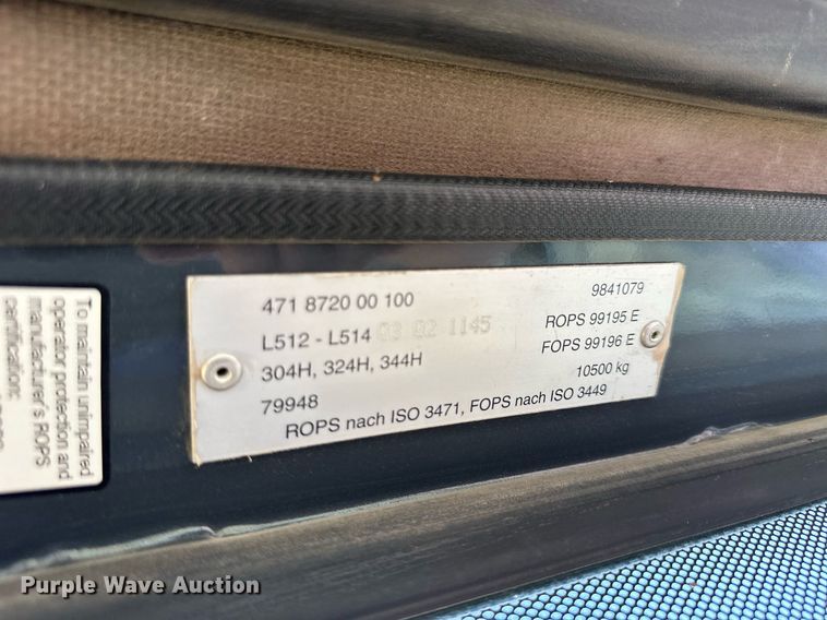 image for item DJ6200 2003 John Deere 304H  wheel loader