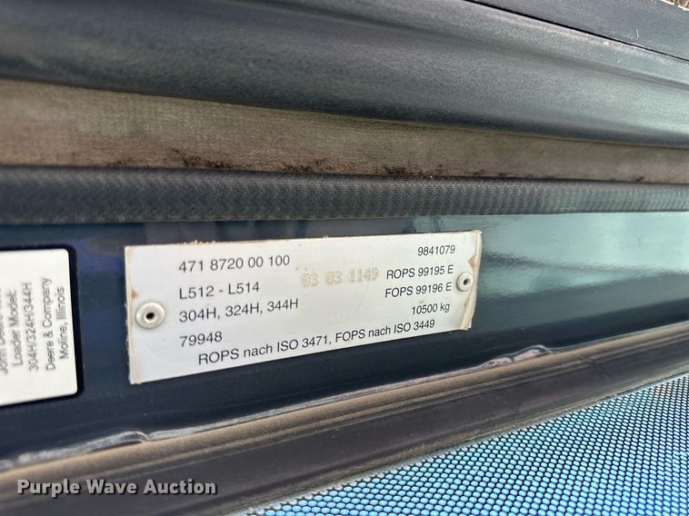 image for item DJ6202 2003 John Deere 304H  wheel loader