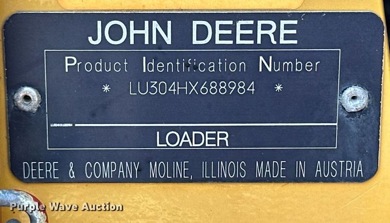 image for item DJ6202 2003 John Deere 304H  wheel loader