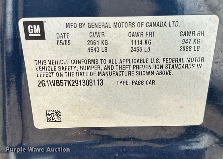 image for item DJ6204 2009 Chevrolet Impala LS